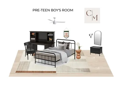 Pre-Teen Boy's Room - Patterned Rug Interior Design Mood Board by Casa Macadamia on Style Sourcebook