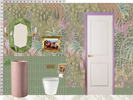 Powder Room Scale Design Green Mixer Taps Interior Design Mood Board by dl2407 on Style Sourcebook