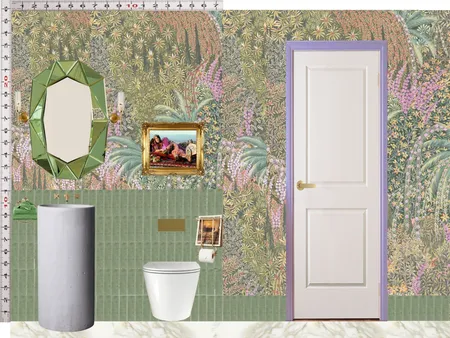 Powder Room Scale Design Green Mixer Taps Interior Design Mood Board by dl2407 on Style Sourcebook