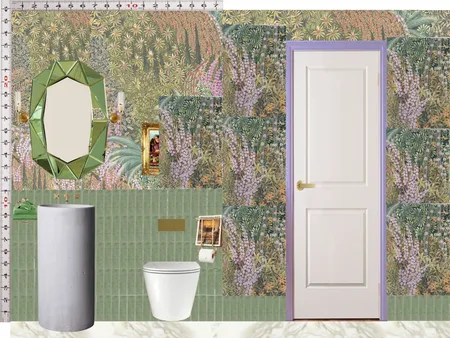 Powder Room Scale Design Green Mixer Taps Interior Design Mood Board by dl2407 on Style Sourcebook