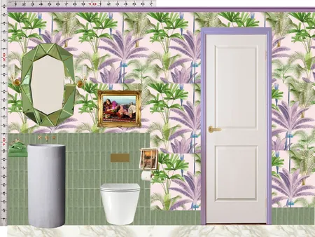 Powder Room Scale Design Green Mixer Taps Interior Design Mood Board by dl2407 on Style Sourcebook