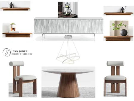 van walnut dining room Interior Design Mood Board by Jennjonesdesigns@gmail.com on Style Sourcebook