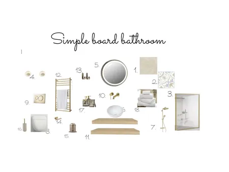 Simple board bathrooms Interior Design Mood Board by lisabet on Style Sourcebook