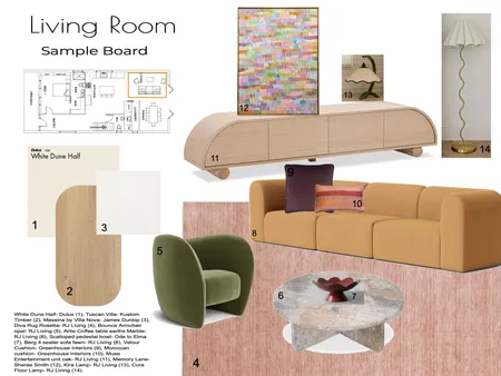 Living Room Interior Design Mood Board by Studio Hue on Style Sourcebook