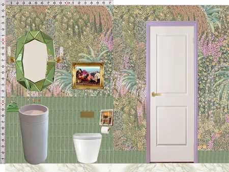 Powder Room Scale Design Green Mixer Taps Interior Design Mood Board by dl2407 on Style Sourcebook