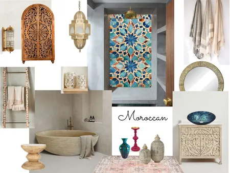 Moroccan bathroom Interior Design Mood Board by Faith & Fortune on Style Sourcebook