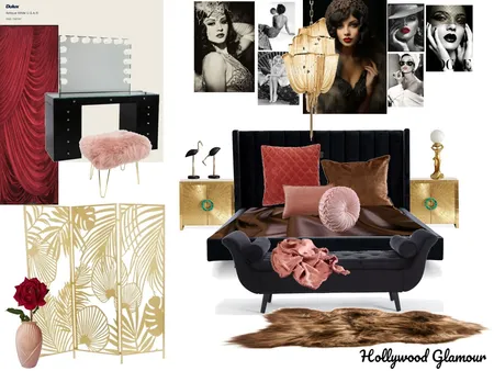 Hollywood Glamour bedroom Interior Design Mood Board by Faith & Fortune on Style Sourcebook