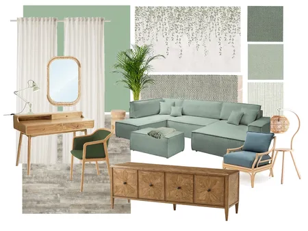 Sample Board Monochromatic Living Room Interior Design Mood Board by palmtreelove.interiordesign on Style Sourcebook