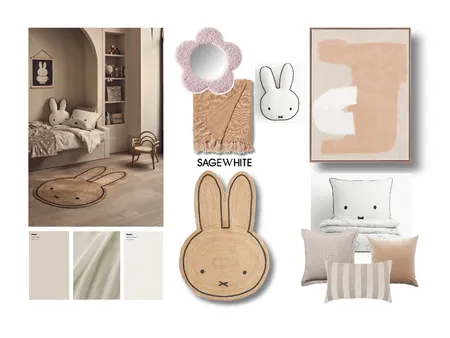 Girls Room Interior Design Mood Board by Sage White Interiors on Style Sourcebook