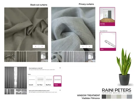 WINDOW TREATMENT MOODBOARD Vladislav Filimonov Interior Design Mood Board by hello@rainipeters.com on Style Sourcebook