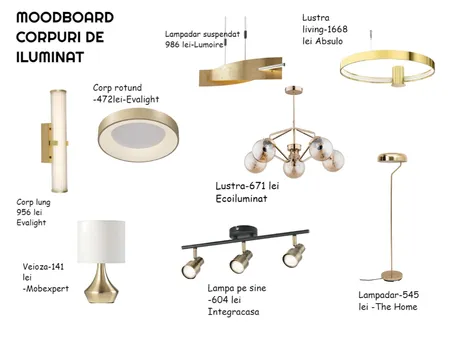 MOODBOARD CORPURI DE ILUMINAT Interior Design Mood Board by ritabala82@yahoo.com on Style Sourcebook