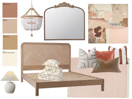 Earthy feminine bedroom Interior Design Mood Board by MAR Interior Design on Style Sourcebook