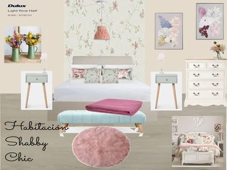 Habitación Shabby Chic Interior Design Mood Board by RoniDes on Style Sourcebook