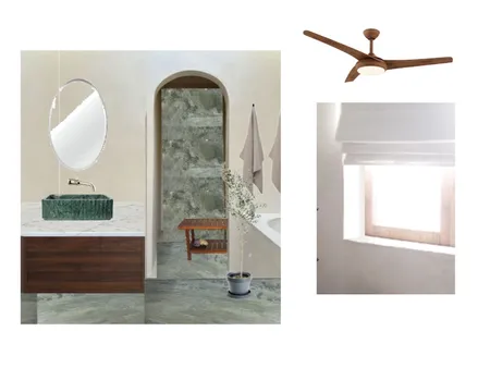 Keel Bath - Window Treatments and Wood ceilng fan Interior Design Mood Board by Annacoryn on Style Sourcebook