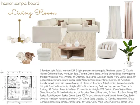 Living Room Interior Design Mood Board by MurielHayward on Style Sourcebook