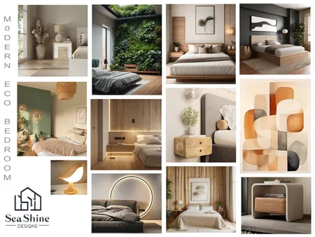 Modern Eco Bedroom Interior Design Mood Board by iamdarius on Style Sourcebook