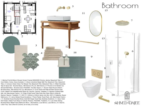 Maison D Bathroom Interior Design Mood Board by MAISONDAJEE on Style Sourcebook