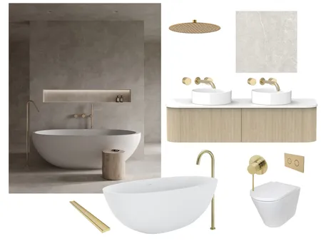 Main Bathroom _ products Interior Design Mood Board by kailanptyltd@gmail.com on Style Sourcebook