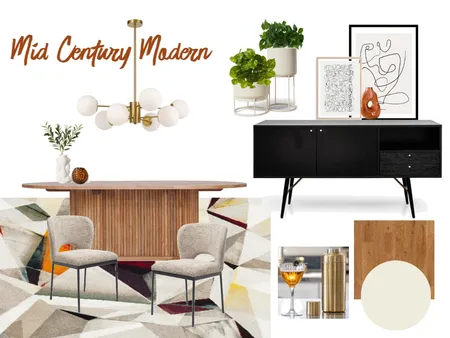 Mid-Century Modern Dining Room Interior Design Mood Board by SheriBauer on Style Sourcebook