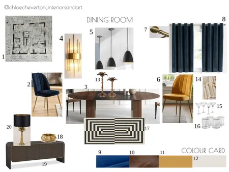 Modern Art Deco (Complementary colour scheme) Interior Design Mood Board by Chloe Cheverton on Style Sourcebook