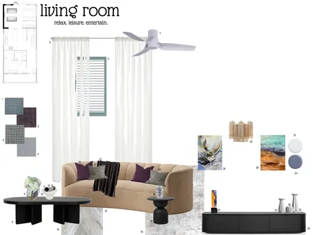 Living Room Interior Design Mood Board by JoelleB on Style Sourcebook