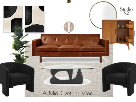 A Mid-Century Vibe Interior Design Mood Board by Studio 82 Interior Design on Style Sourcebook