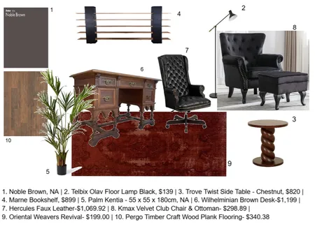 Gothic/Industrial Study Interior Design Mood Board by Everyday Eden on Style Sourcebook
