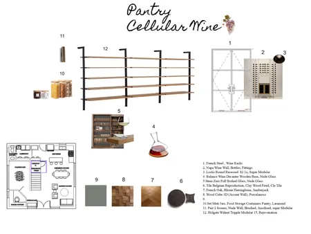 Pantry Cellular Wine Interior Design Mood Board by Ohlala on Style Sourcebook