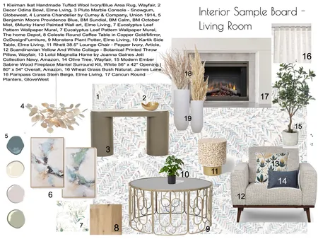 Sample Board - Assignment 8 - Living Room Interior Design Mood Board by LyneRobi on Style Sourcebook