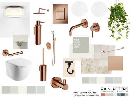 Bathroom John & Rachel omnires Coppper Interior Design Mood Board by Raini Peters Interior Design + Styling on Style Sourcebook