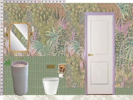 Powder Room Scale Design Green Mixer Taps Interior Design Mood Board by dl2407 on Style Sourcebook
