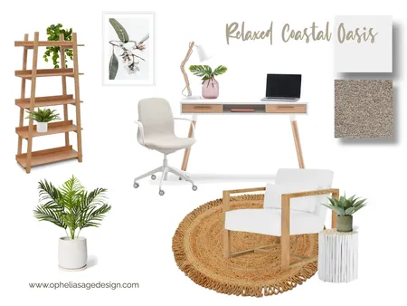 Coastal Calm Study Interior Design Mood Board by Ophelia Sage Design on Style Sourcebook