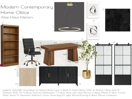 Modern Contemporary Home Office Interior Design Mood Board by aloehaus on Style Sourcebook