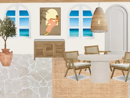 Mediterranean Dining Room Interior Design Mood Board by amber.ec@outlook.com.au on Style Sourcebook