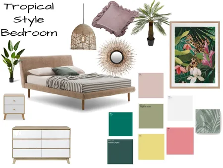Tropical Bedroom Interior Design Mood Board by danii.11 on Style Sourcebook