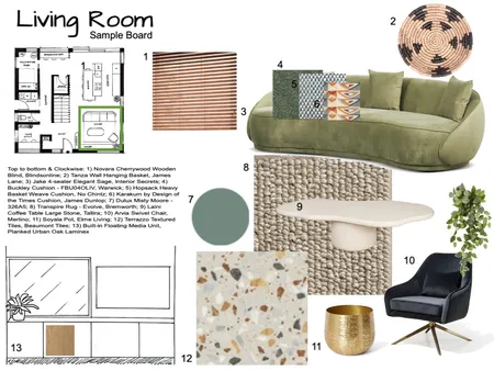 Living Room Sample Board Interior Design Mood Board by Prissilla Rademakers on Style Sourcebook