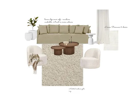 Neutral Living Room Interior Design Mood Board by Styledbymel on Style Sourcebook