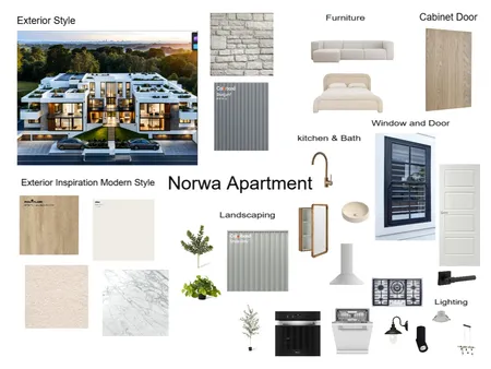 Norwa apartment Interior Design Mood Board by Jianzhou on Style Sourcebook