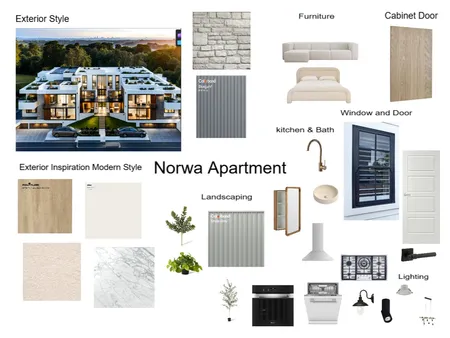 Norwa apartment Interior Design Mood Board by Jianzhou on Style Sourcebook