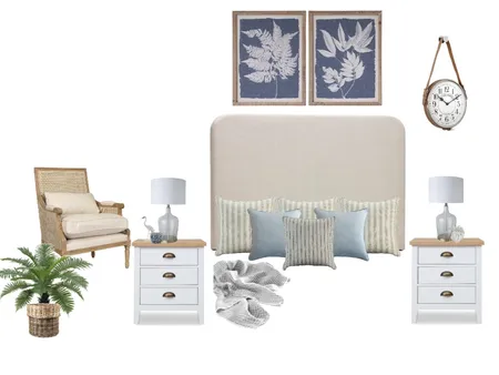 Hamptons Bedroom Three Interior Design Mood Board by MIKI INTERIOR DESIGN on Style Sourcebook