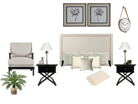 Hamptons Bedroom One Interior Design Mood Board by MIKI INTERIOR DESIGN on Style Sourcebook