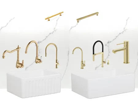 white sink gold hardware Interior Design Mood Board by Nancyyt88 on Style Sourcebook