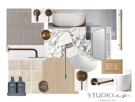 Primary Ensuite Interior Design Mood Board by Studio es Design and Co. on Style Sourcebook