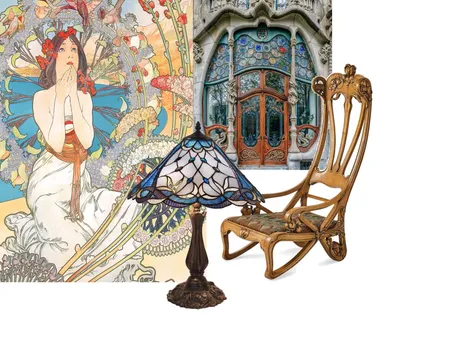 art nouveau Interior Design Mood Board by ntocikova@gmail.com on Style Sourcebook