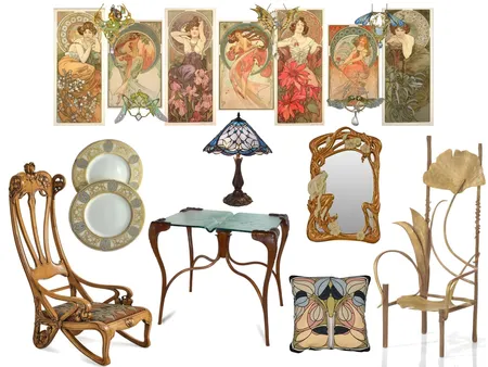 art nouveau Interior Design Mood Board by ntocikova@gmail.com on Style Sourcebook