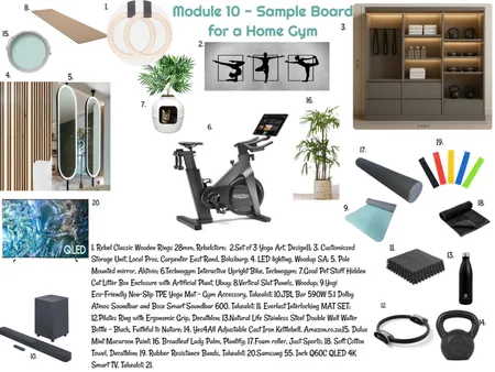 Sample Board for Module 10 - Home Gym`02-06-25.1 Interior Design Mood Board by JudyK on Style Sourcebook