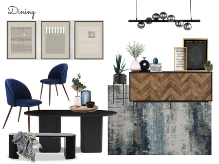 Deep Plum and Navy Blue Dining Accents Interior Design Mood Board by Adaiah Molina on Style Sourcebook