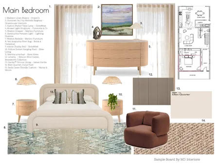 Main Bedroom - Assignment 9 Interior Design Mood Board by MD Interiors on Style Sourcebook