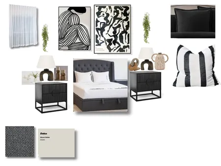 Guest Bedroom Black and White Interior Design Mood Board by alexk.gc24 on Style Sourcebook