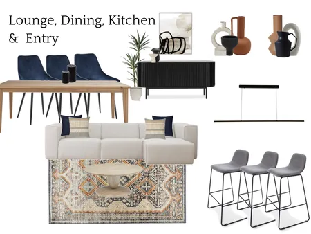 The Ascot Project - Lounge Dining Kitchen Interior Design Mood Board by The Ginger Stylist on Style Sourcebook